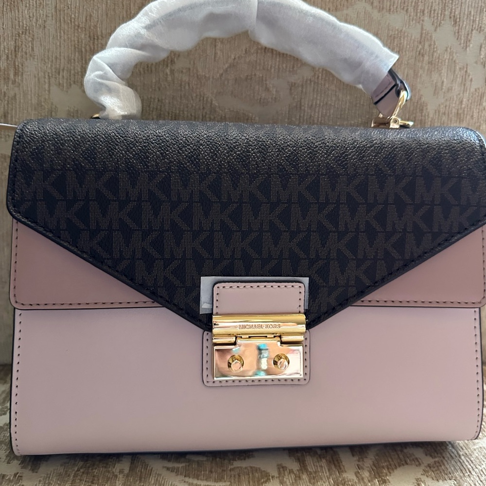 Michael Kors Brown and Pink Satchel